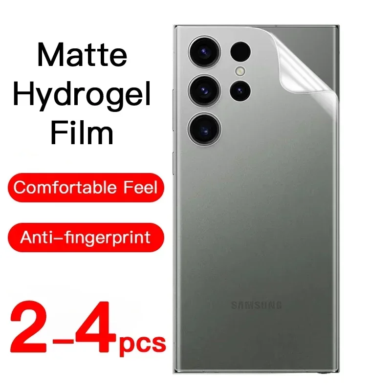 2-4PCS Matte Hydrogel Film for Samsung Galaxy S25 S24 S23 S22 S21 S20 Ultra Plus FE Screen Protector Back Film Not Glass