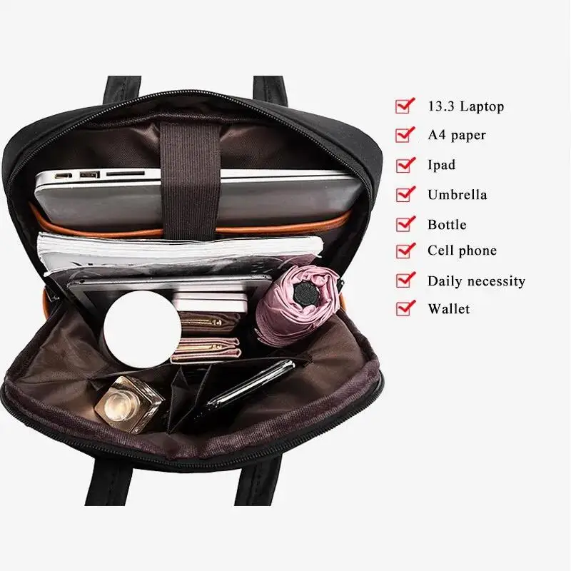 New Rilibegan Women Multifunctional Travel Bag Oxford Large Capacity College Student Backpack