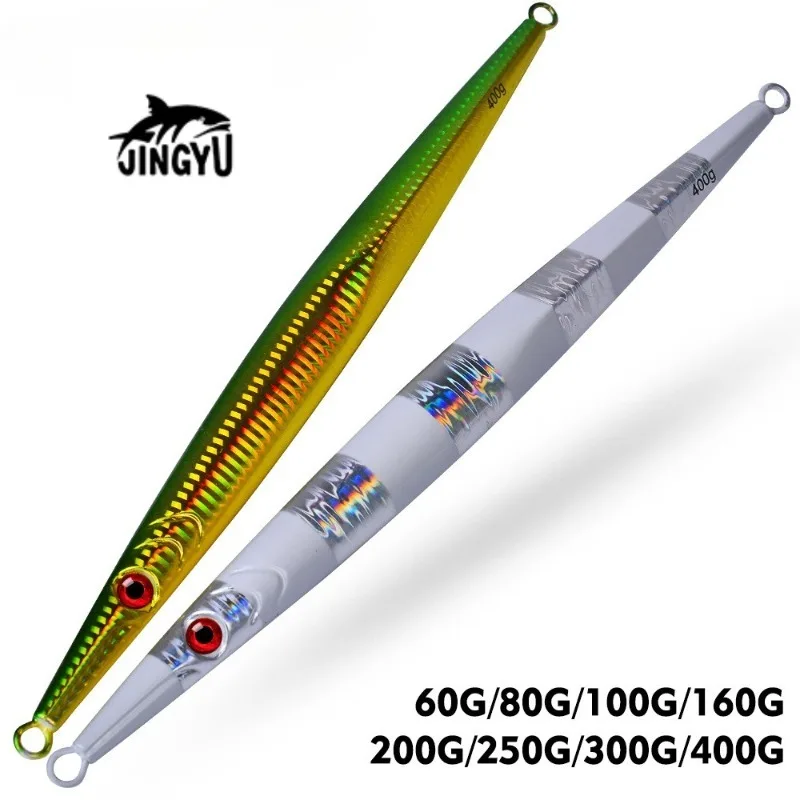 

Sub-iron Plate Jig Sea Fishing Long Strip Quick-Drawing Iron Plate Fast Sinking and Slow Shaking Luminous Iron Plate 100-600g