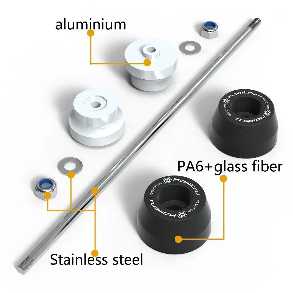 Carretéis do braço do parafuso do carrinho da motocicleta, eixo da roda dianteira e traseira, garfo Bater Slider, Ducati Monster 797 +(Plus) 2017-2020