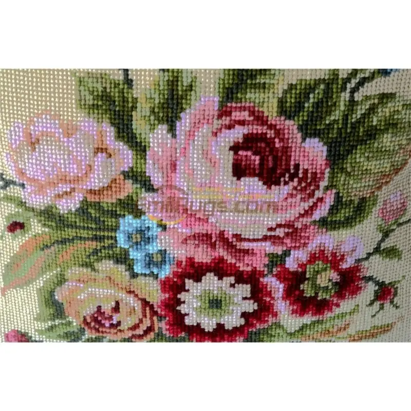 design knot pillow Oriental rococo cloth art  woven cross-stitch art  pillow needlepoint needlepoint floral pillow