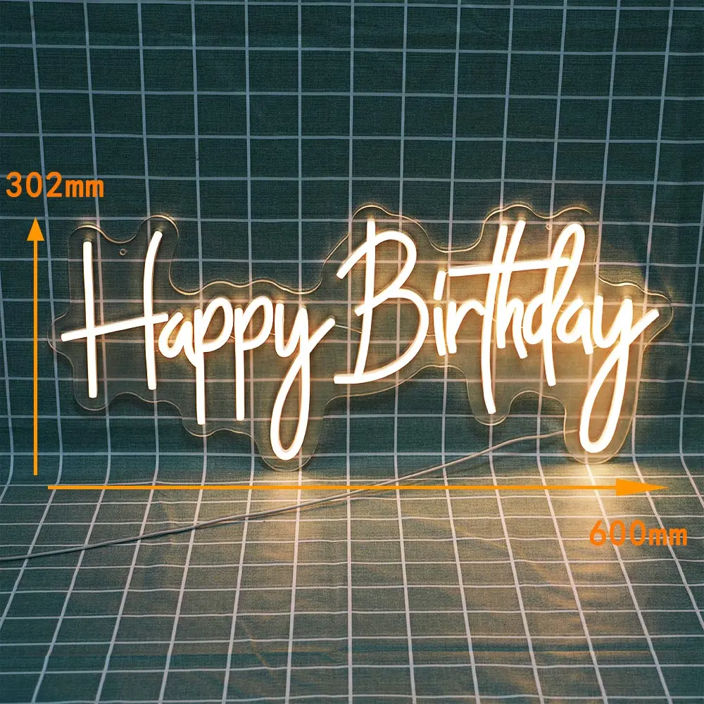 

Led Luminous Neon Sign Usb Powered Custom Personalised Custom Light Wedding Bedroom Birthday Wall Party Happy Birthday Neon Sign