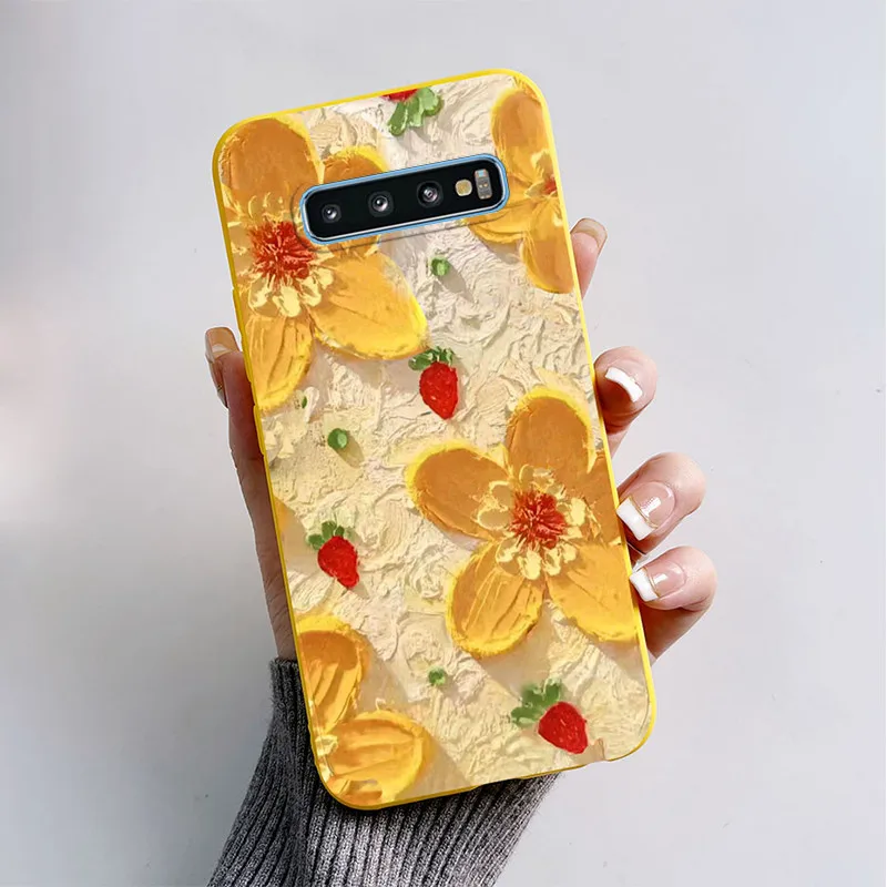 Case For Samsung Galaxy S10 S 10 Plus S10E Phone Cover Cute Butterfly Painted Soft TPU Coque For Samsung S10 5G S10+ S10E Funda