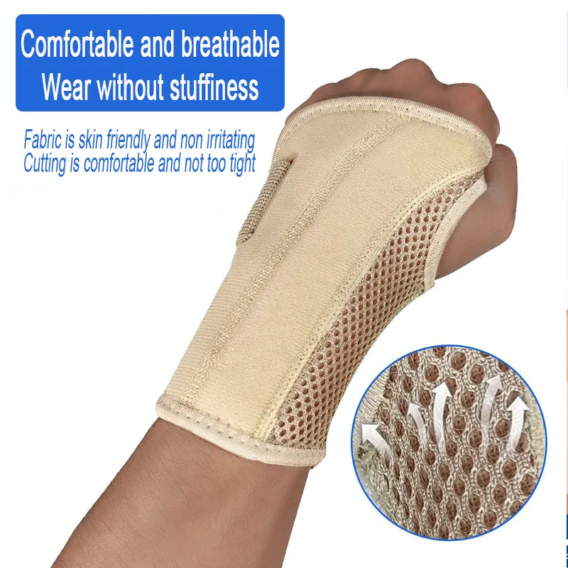 1Pcs Breathable Wrist protection support Prevention and recovery of writer Bracelet Tendiniti Steel plate support thumb brace