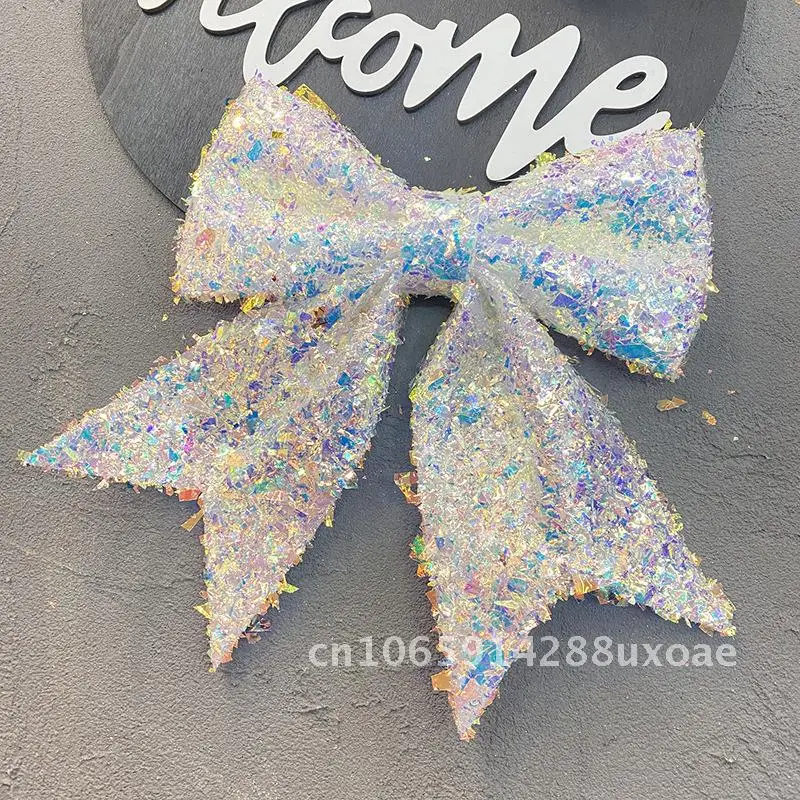 

New Christmas bow decoration colorful white large bow mall atmosphere layout props