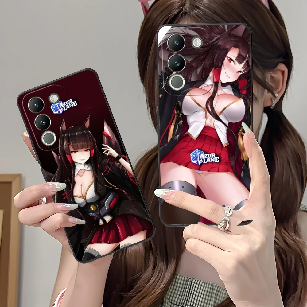 Azur Lane Akagi Mobile Cell Phone Case for VIVO Y95 Y93 Y31 Y20 V19 V17 V15 Pro X60 NEX Black Soft Phone Cover Shell