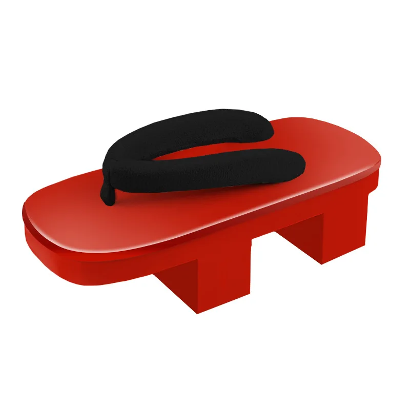 Cosplay Shoes Women's Double High Heel Wood Sandals Summer Casual Slippers Flip Flops Classic Japan Geta PVC