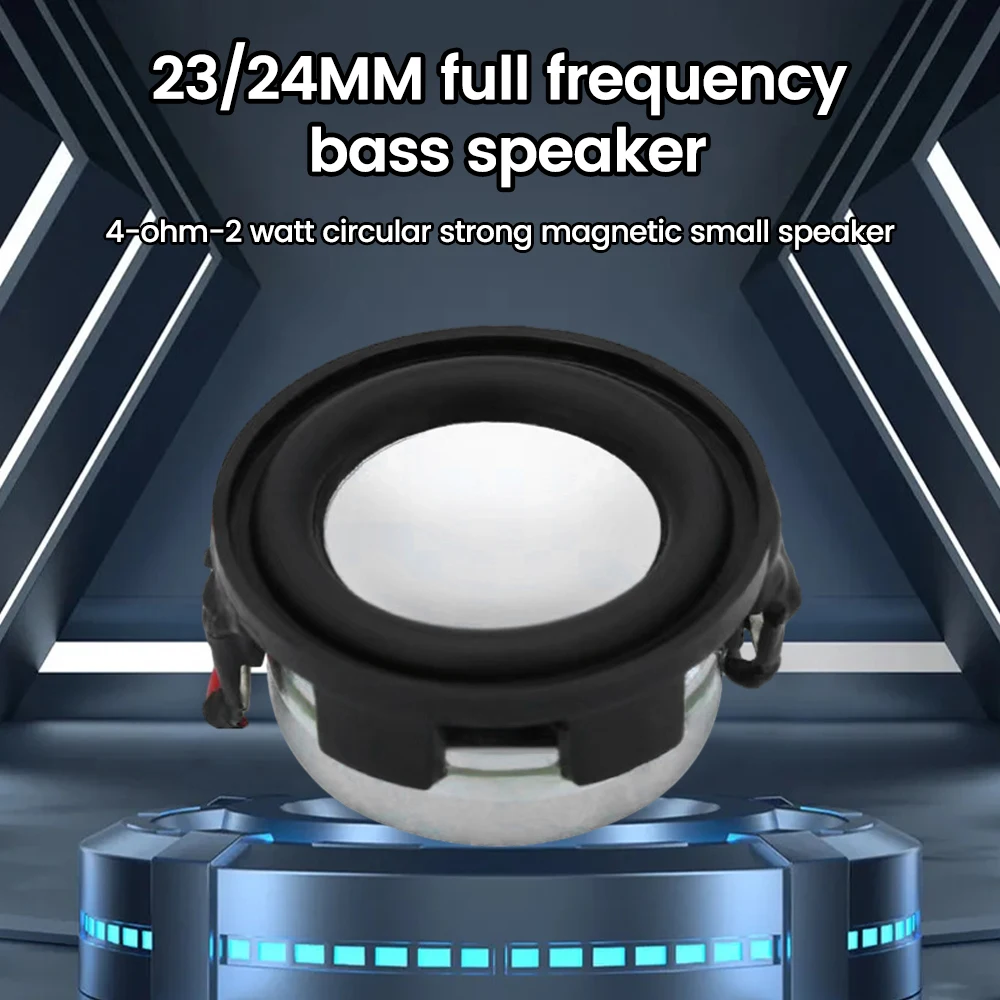 2PCS 23/24MM Watt Full Range Speaker 4Ω 2W Mini Loudspeaker Round Heavy Bass Speakers Small Horn