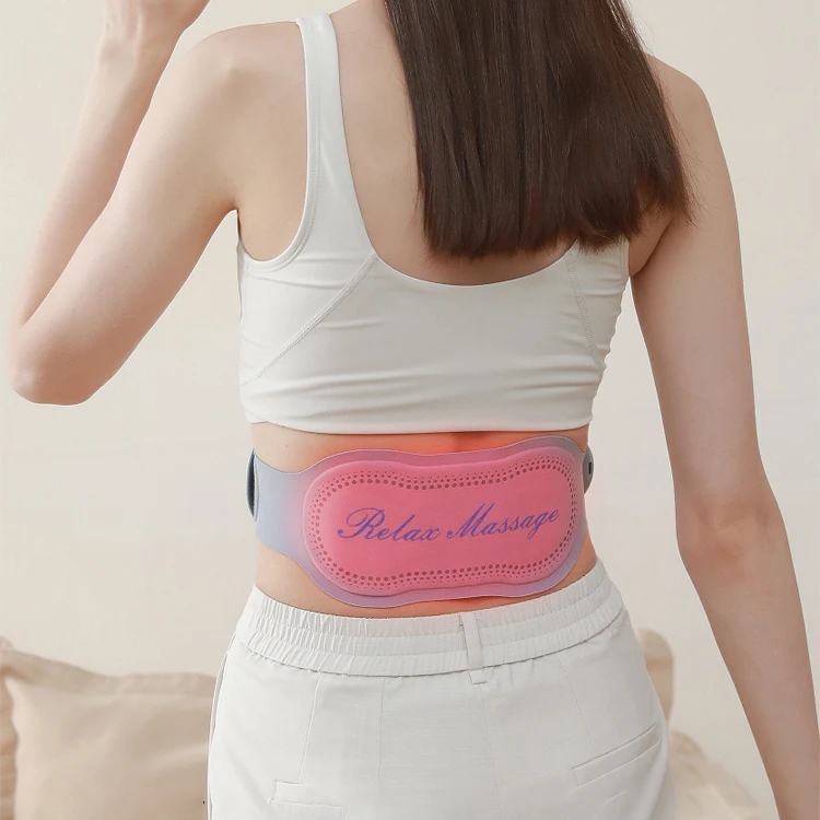 Smart Library New 2024 Products Ems Warm Palace Belt Soft Fabric Invisible Period Pain Relief Waist Heating Massage Belt