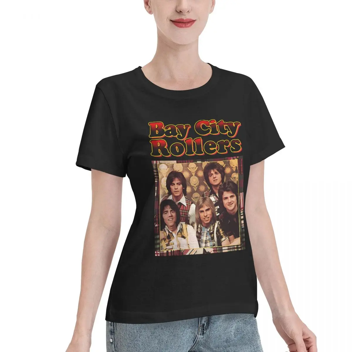 No Fade Bay City Rollers Women's T-shirt Chic Basic Tops For Women