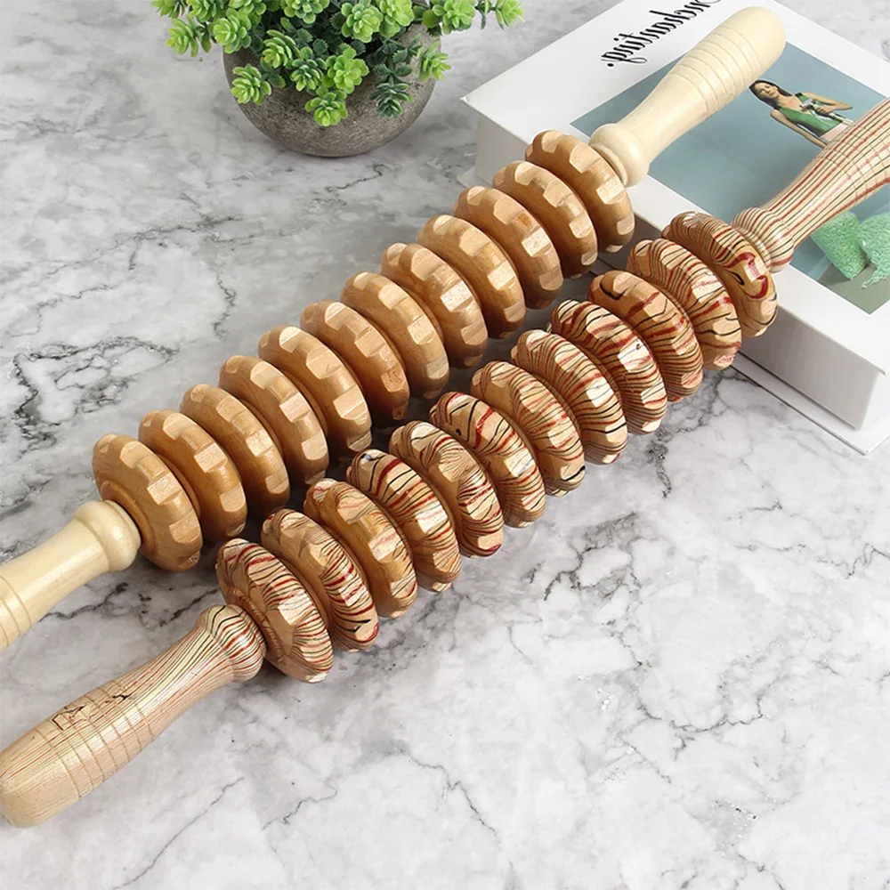 Wood Therapy Roller Gear Stick Wooden Massage Tool Anti Cellulite Slimming Massager Lymphatic Drainage Body Shaping Trigger Tool