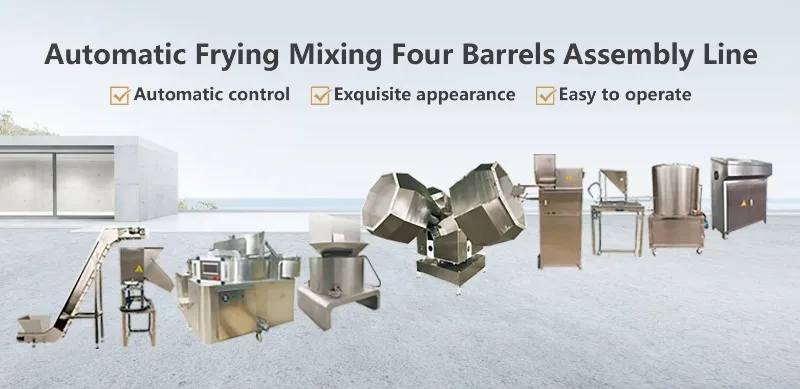 Customize Factory Direct Frying Mixing Four Barrels Assembly Line Puffed Food Production Line