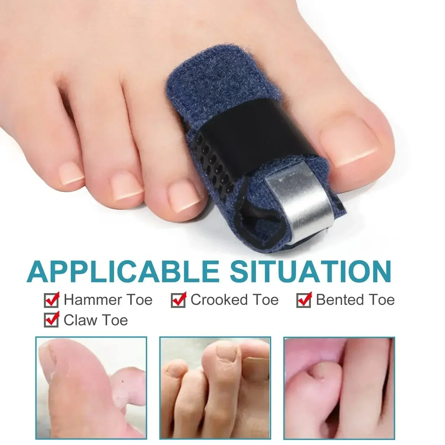 1pc Toe Splint Toe Straightener for Hammer Toe Corrector for Women Hammertoe Splint  Pedicure Tools