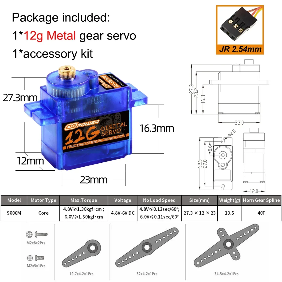 Dspower 12g micro mini servo digital engrenagem de metal para carro rc rastreador helicóptero avião robô wltoys scx24 modelo axial peças de brinquedo