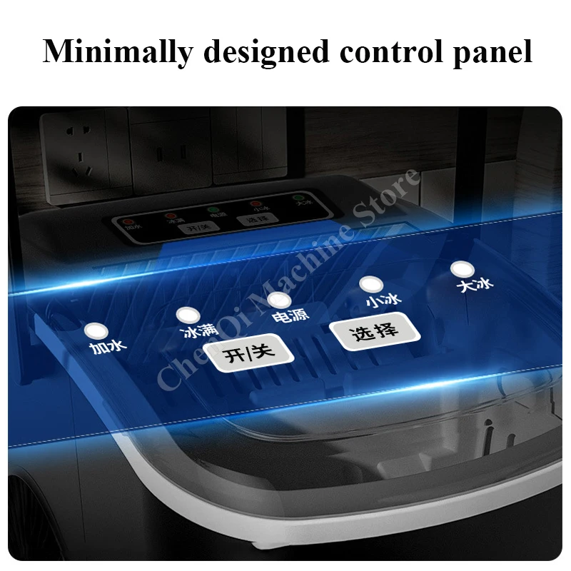 【夏のセレクション！】 ポータブルカウンタートップ製氷機ホームオフィス9個のアイスキューブ準備完了6分26ポンド氷/24時間製氷機