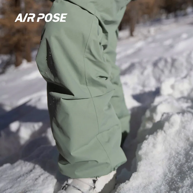 Winter Baggy Ski Pants Waterproof Windproof Thick Thermal Outdoor Snowpant Snowboarding Trousers Women Men Oversize Ski Pant