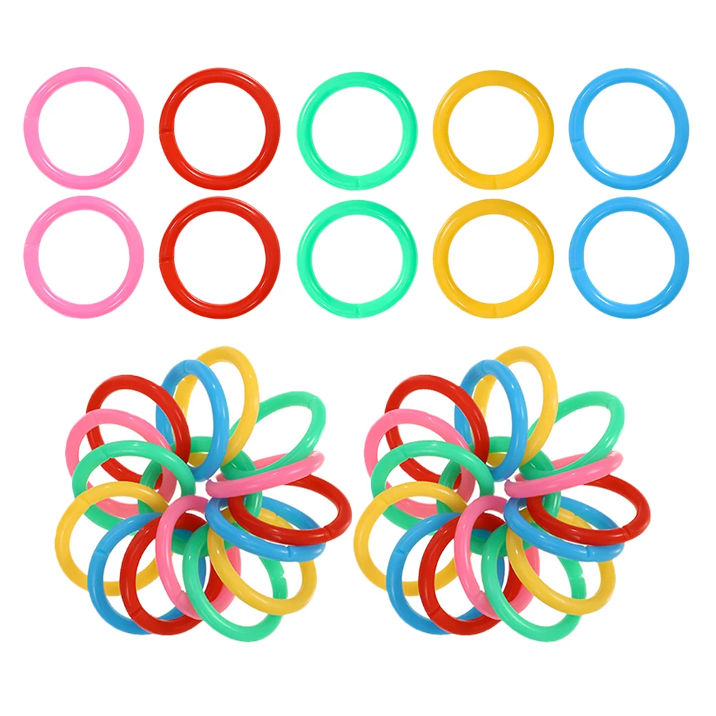 

150pcs Binder Ring Key Hook Rings for Document Index Card Book Flashcard Fob Spiral Buckles Plastic Looseleaf Notebook