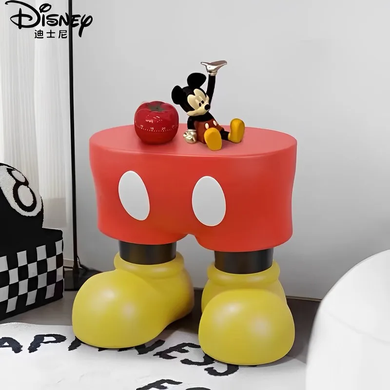 

Disney Mickey Mouse Chair Cartoon Mickey Pants Bedside Table Resin Shoes Change Stool Cartoon Ctue Home Decoration Ornament