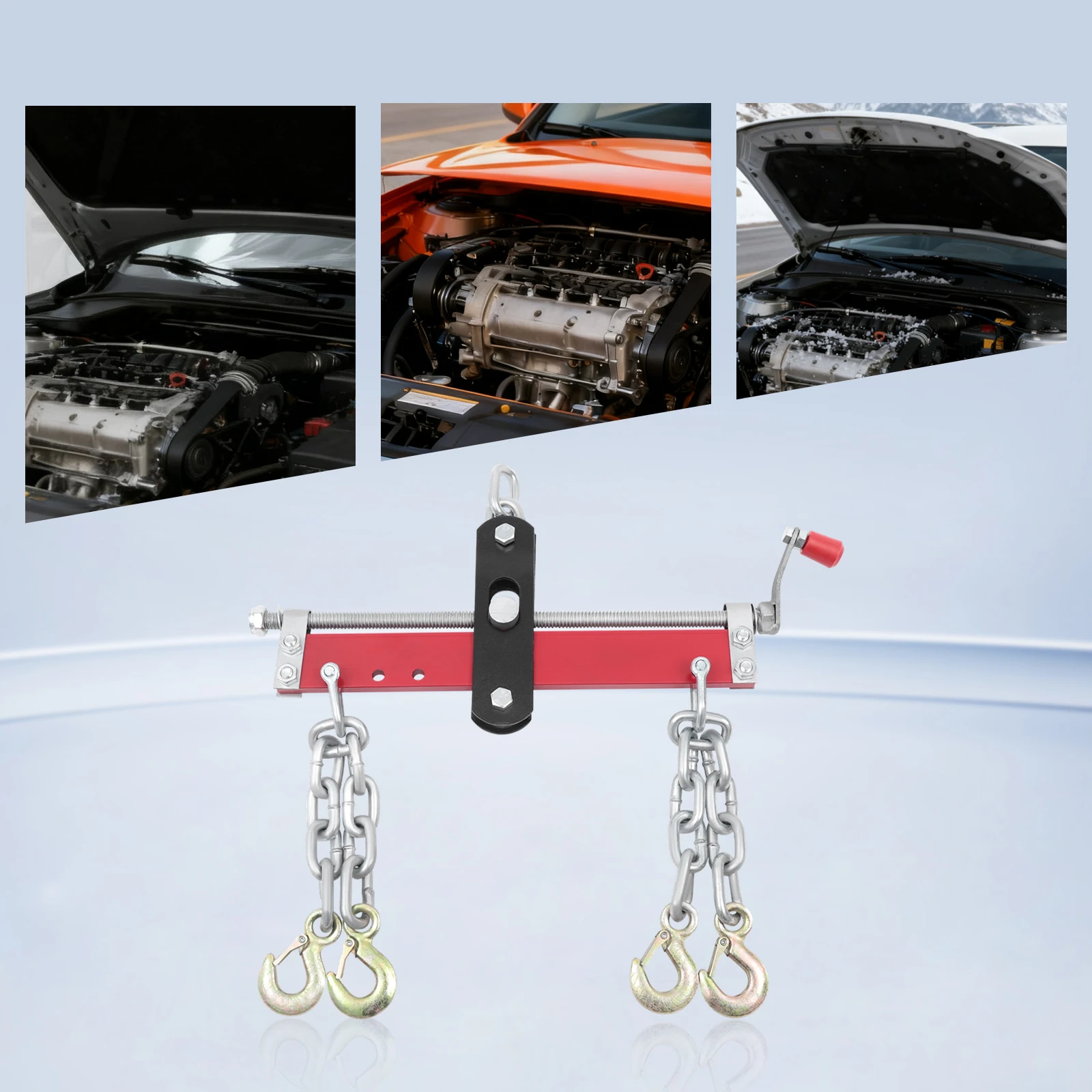 Palan de moteur 900kg, niveleur de charge du moteur, support de levage, équilibreur de moteur, grue d'atelier avec palan à chaîne pour outil de réparation de moteur de Garage