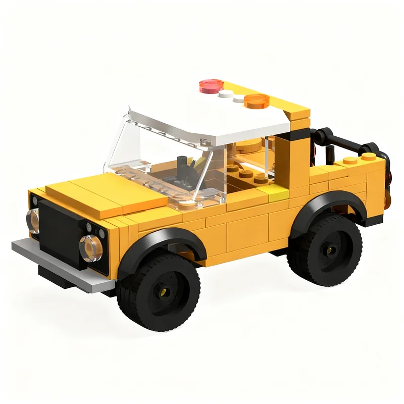 133pcs MOC Creator Defender 110 Single Cab Pickup Model Building Blocks Christmas Gift Toy Architecture Brick Display Collection