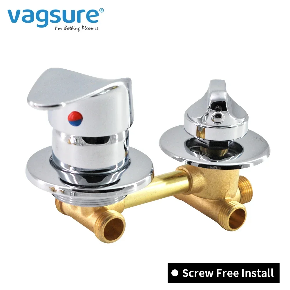 New Arrival 2/3/4/5 Way Diverter Shower Room Faucet Mixer Screw Free Easy Installation Screw Thread Or Intubation