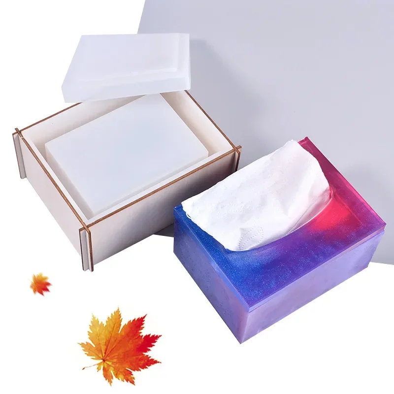 DIY Crystal Epoxy Resin Mold Tissue Box Napkin Car Tissue Box Silicone Mold For Resin