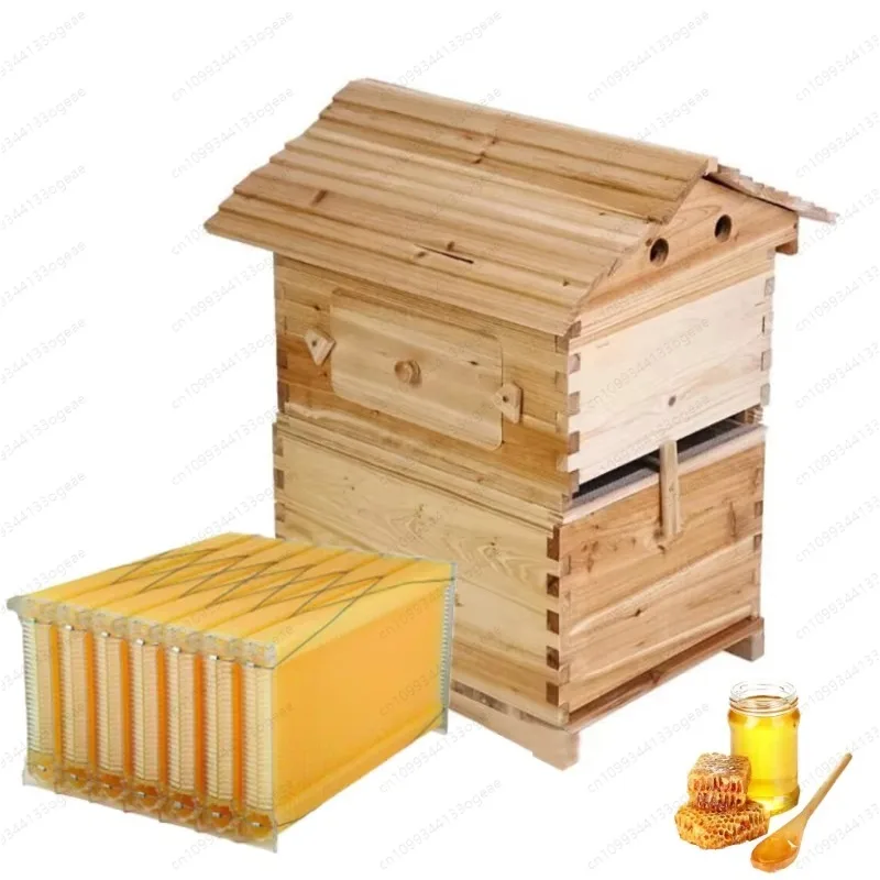 Beekeeping Equipment Factory Price Honey Flowing Bee Hive New Automatic Bee Hive with 7 Pcs Auto Flow Beehive Frames