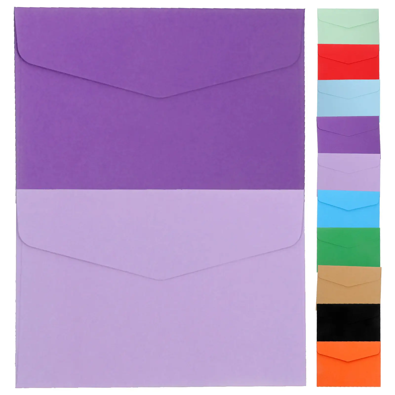 

60Pcs Small Colored Envelopes Blank Empty Card Packing Cash Storage Envelope Set Office Supplies Coin Envelopes