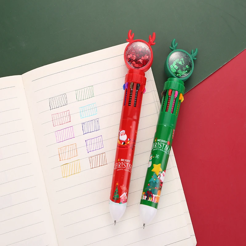 1pcs Creative Ballpoint Pen Oiled Stationery Pen Advertising Gift Pen School Office Stationery Christmas Themed Random Color