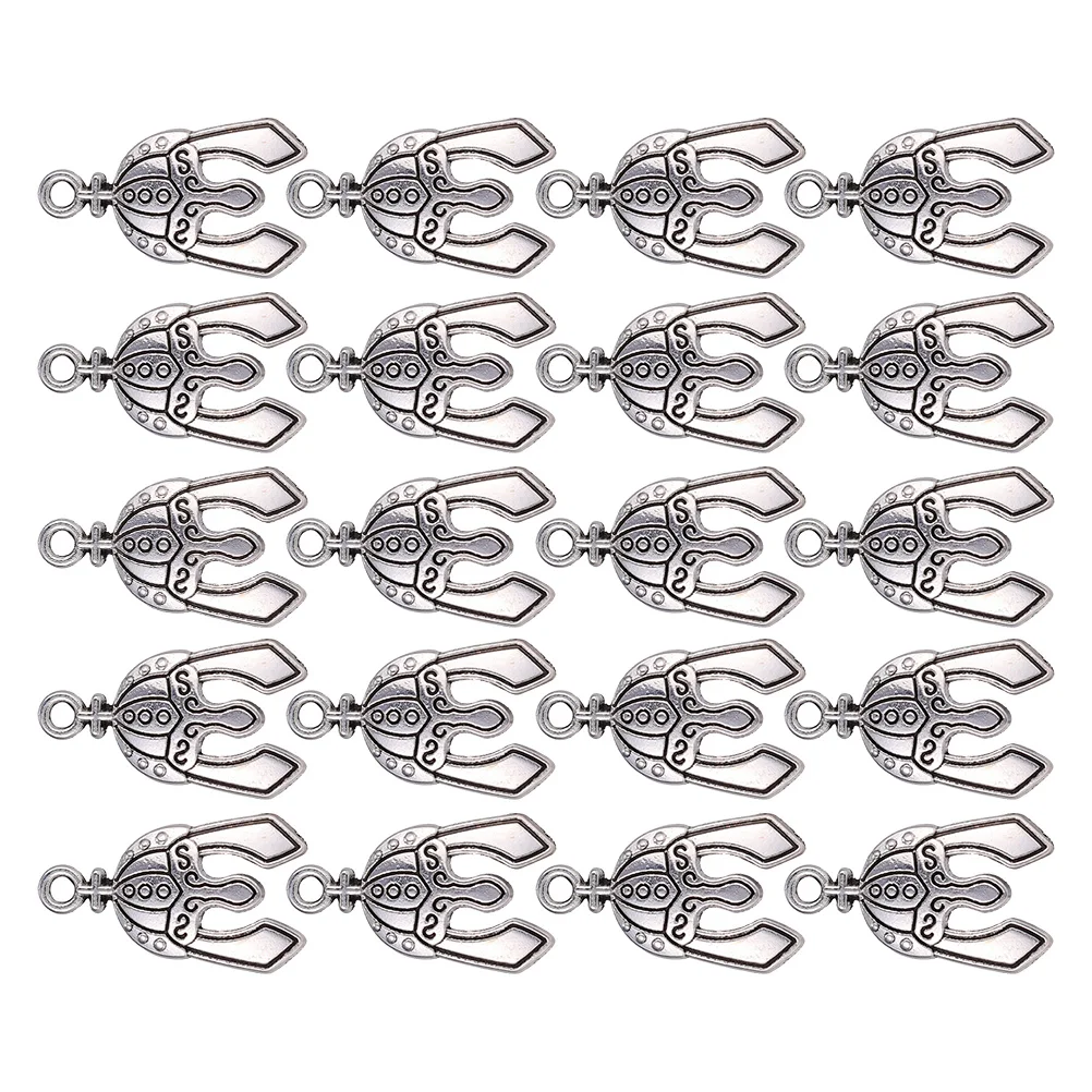 

20 Pcs Pendant Alloy Charm Accessories Silver DIY Jewelry Making Pendants Necklace Decorations