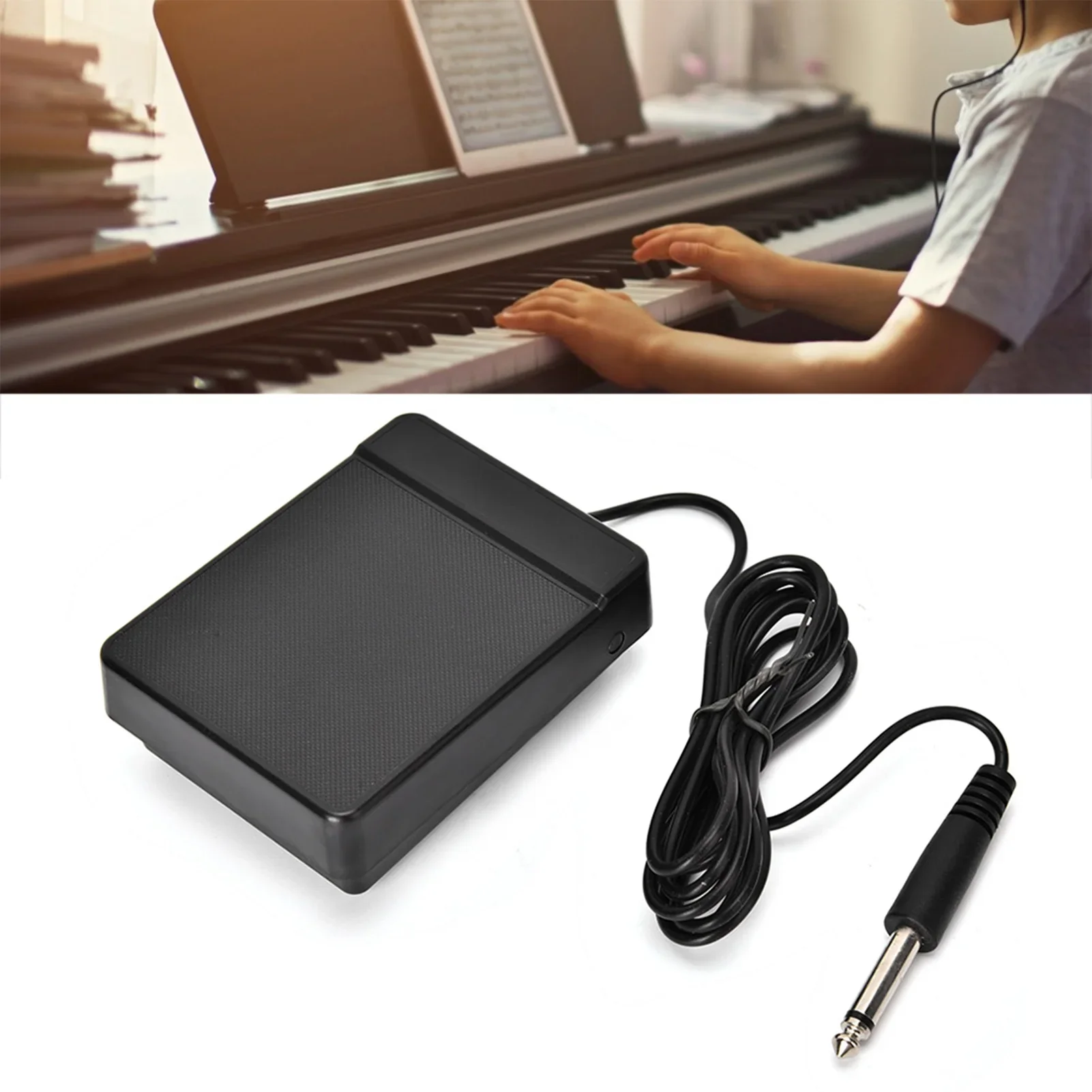 6.35 Foot Sustain Single Pedal Controller for Electronic Keyboard Piano
