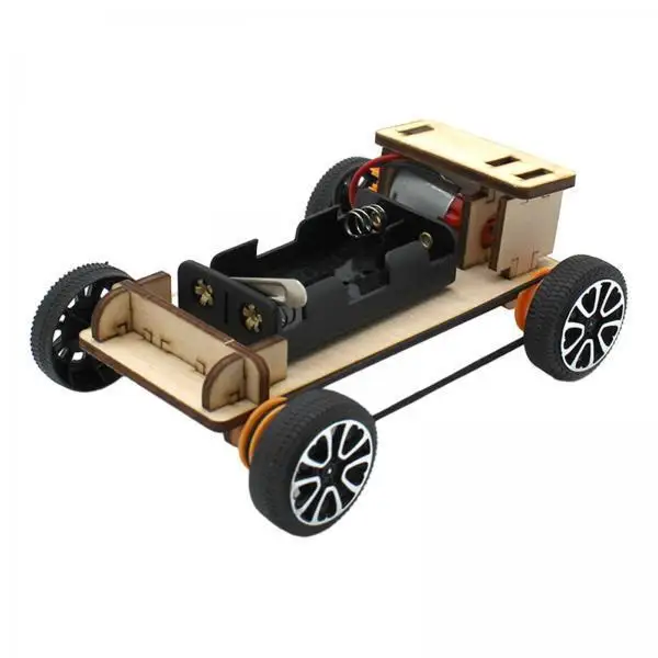 Four Wheel Car Model DIY Science Kit Wooden Educational Toy STEM Physics Project for Kids Hands on Learning