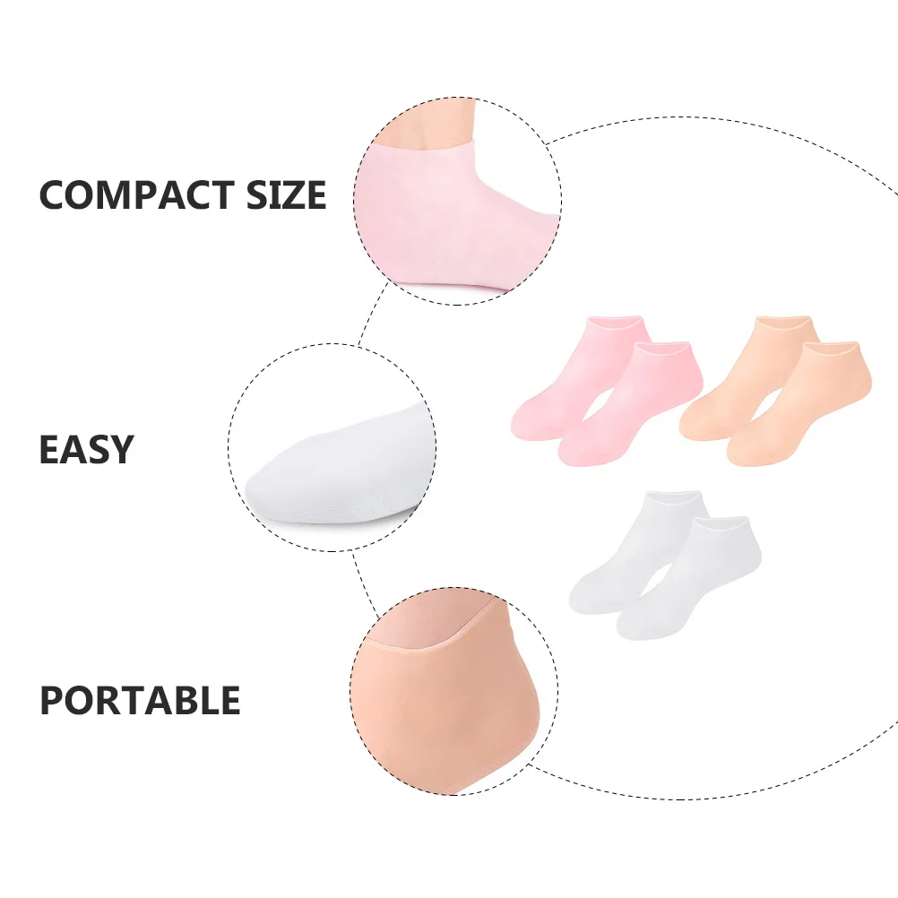 

3Pairs Moisturizing Foot Covers Dry Cracked Skin Repair Foot Care Socks Professional Spa Moisturizing Socks for Women