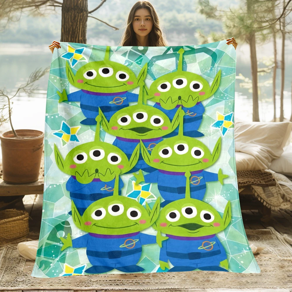 Three Eyes ToyStory Cartoon CuteHD Art Print Blanket.Oversized Sofa Soft Blanket Soft Warm Flannel Blankets Gift Household Items