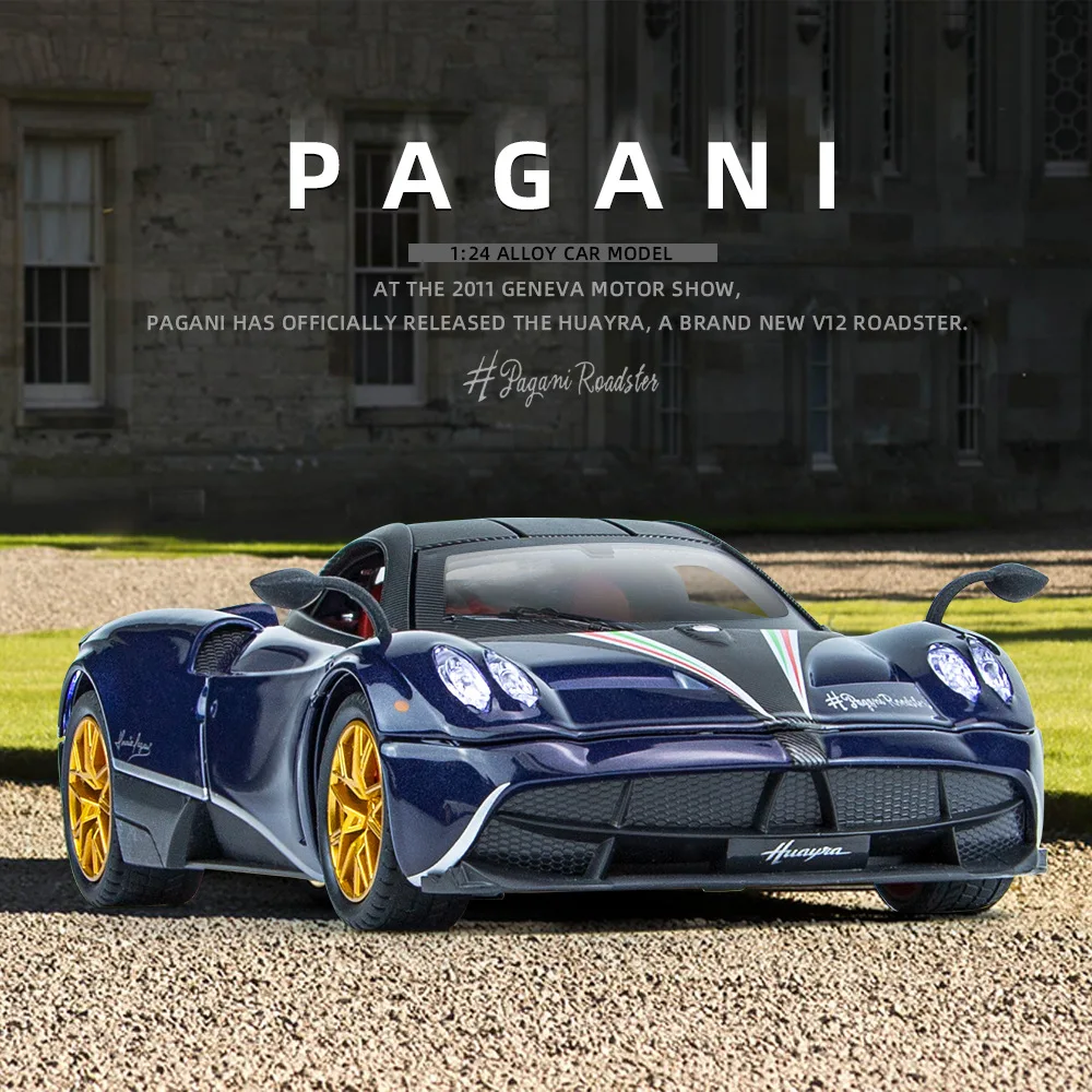 

1:24 Pagani Huayra Dinastia, модель автомобиля из сплава, эффект литья под давлением, игрушки для мальчиков, подарок на день рождения, детские игрушки, коллекция автомобилей