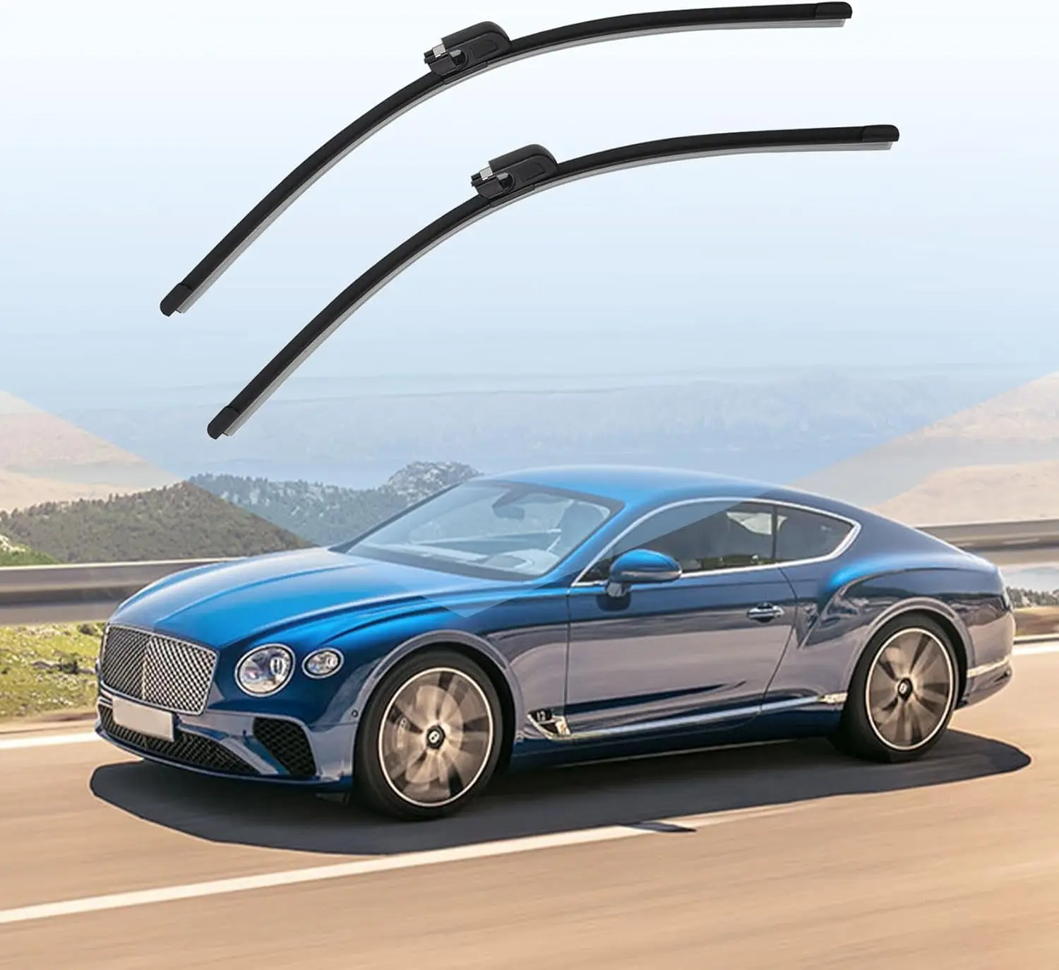 

1 Set Windshield Wiper Blade Compatible with Bentley Continental Gt Gtc & Flying Spur Models from 2004-2018 Replace 3W1955425D 3