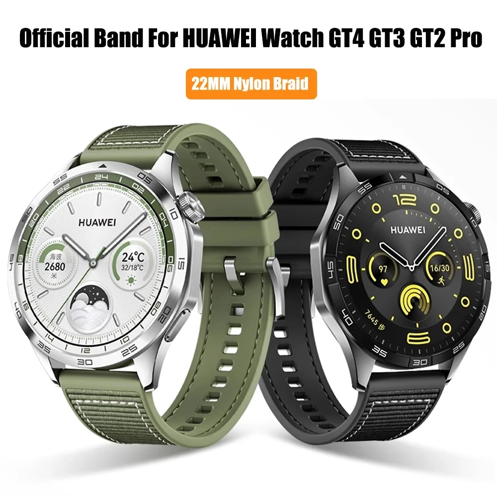 22mm gewebtes Verbund armband für Huawei Uhr GT4 46mm Band Geflecht Gürtel offizielle Smartwatch