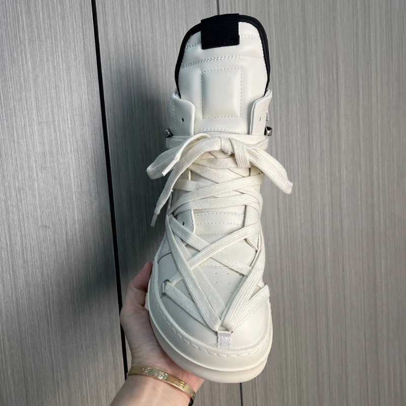 Men High Top Board Shoes Classic European  American Heavy Industry Trend Five Pointed Star with Fashionable Shoes