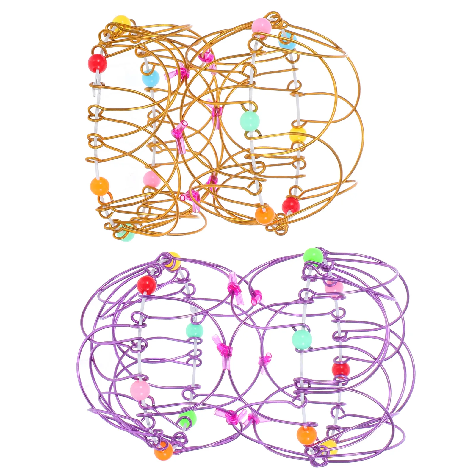 Bucles mágicos de hierro flexibles, creativos para lógica de imaginación, aro de Metal, accesorios para trucos, manualidades, 2 uds.