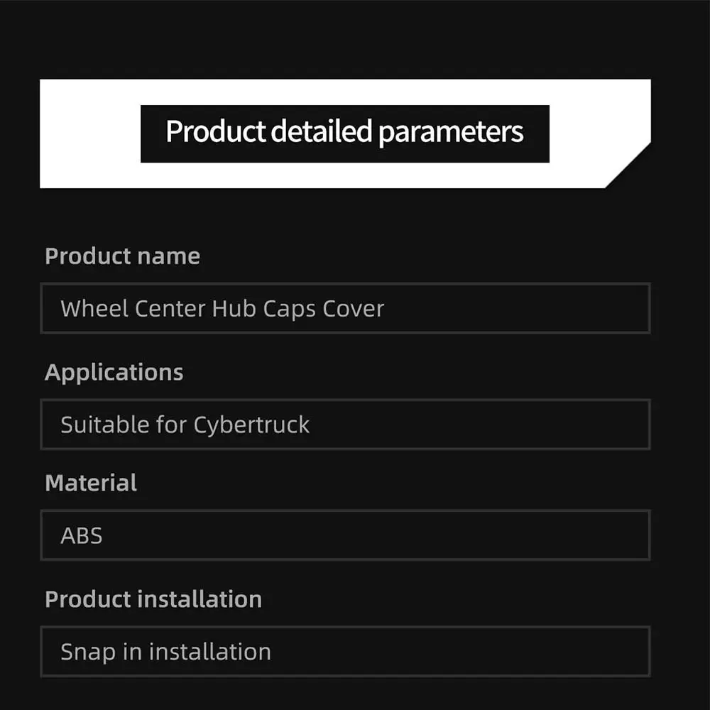 

4 шт., черные колпаки для центральной ступицы колес, съемные автомобильные колпаки из АБС-пластика, брызгозащита, противопыльные автомобильные аксессуары, совместимые с кибергрузовиком