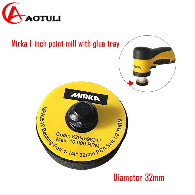 MIRKA  Backing Pad 1-inch Point Mill Rubber Soft Tray Diameter 32MM Electric Polishing Machine Accessories Original Rubber Tray