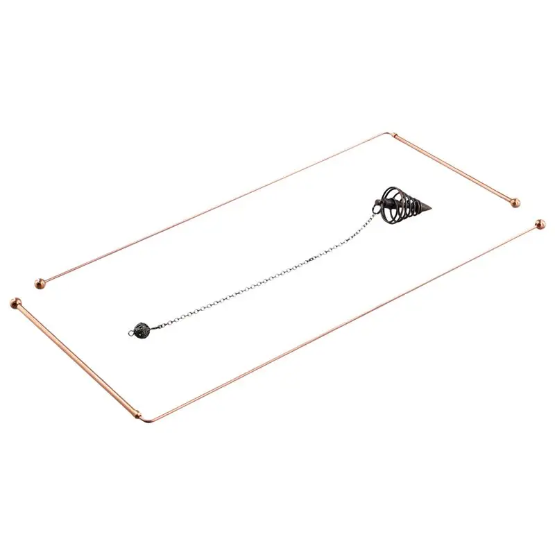 SQPP-Copper Dowsing Rods - 99.9% Pure Copper 2PCS Divining Rods Energy Water Witching Detector With Pendulum Pendant