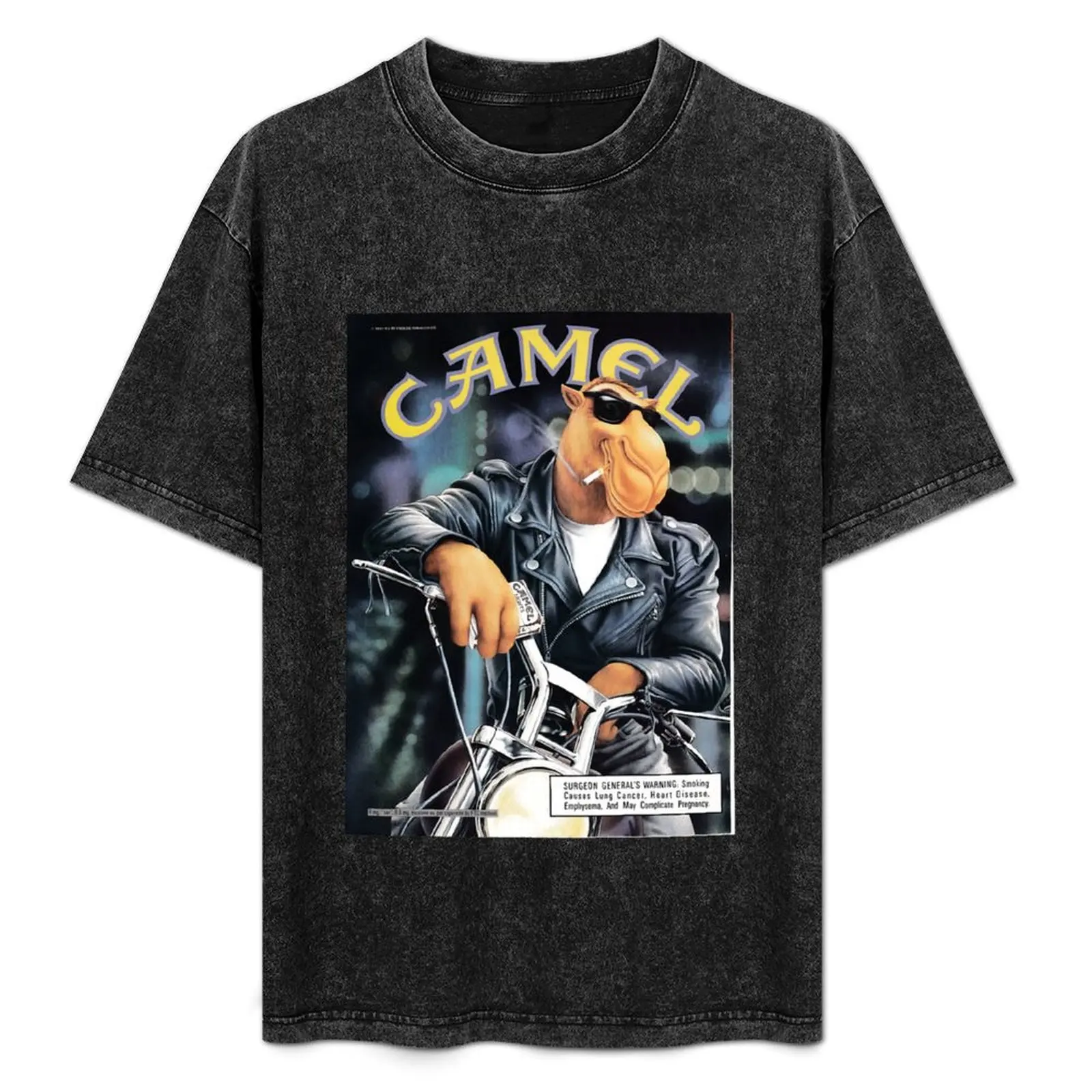 

Joe Camel Motorcycle T-Shirt Worker Basic Short Sleeve Tee