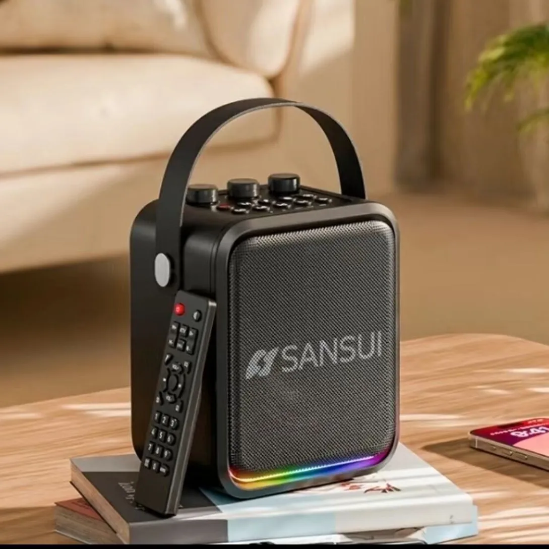 

SANSUI T91 60 Вт высокой мощности беспроводной портативный микрофон Bluetooth динамик звук семейная вечеринка караоке сабвуфер Caixa De Som FM/TF