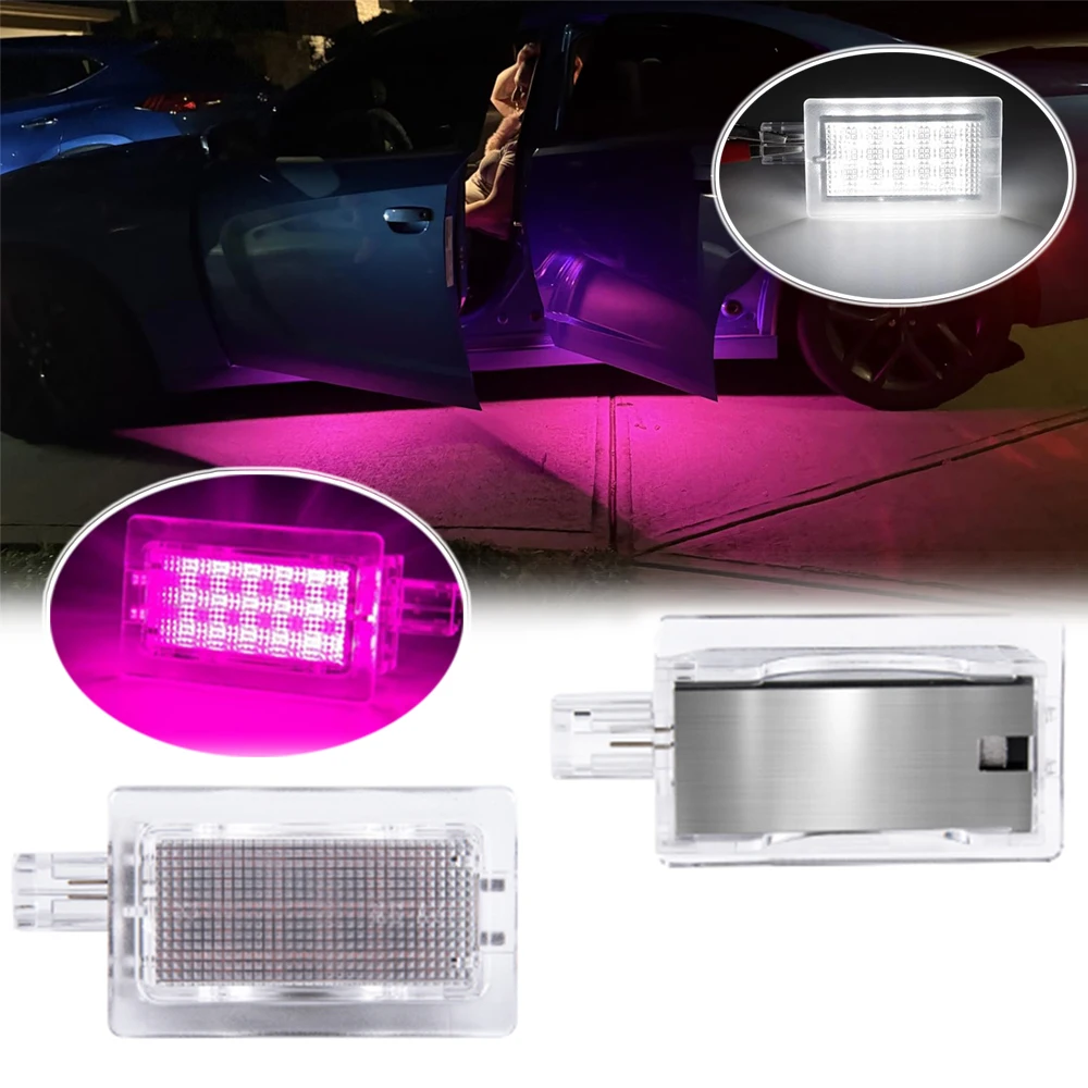 

For Dodge Charger Challenger Avenger Dart Magnum Stratus Chrysler 300 LED Interior Side Door Panel Courtesy Lights Play&Plug