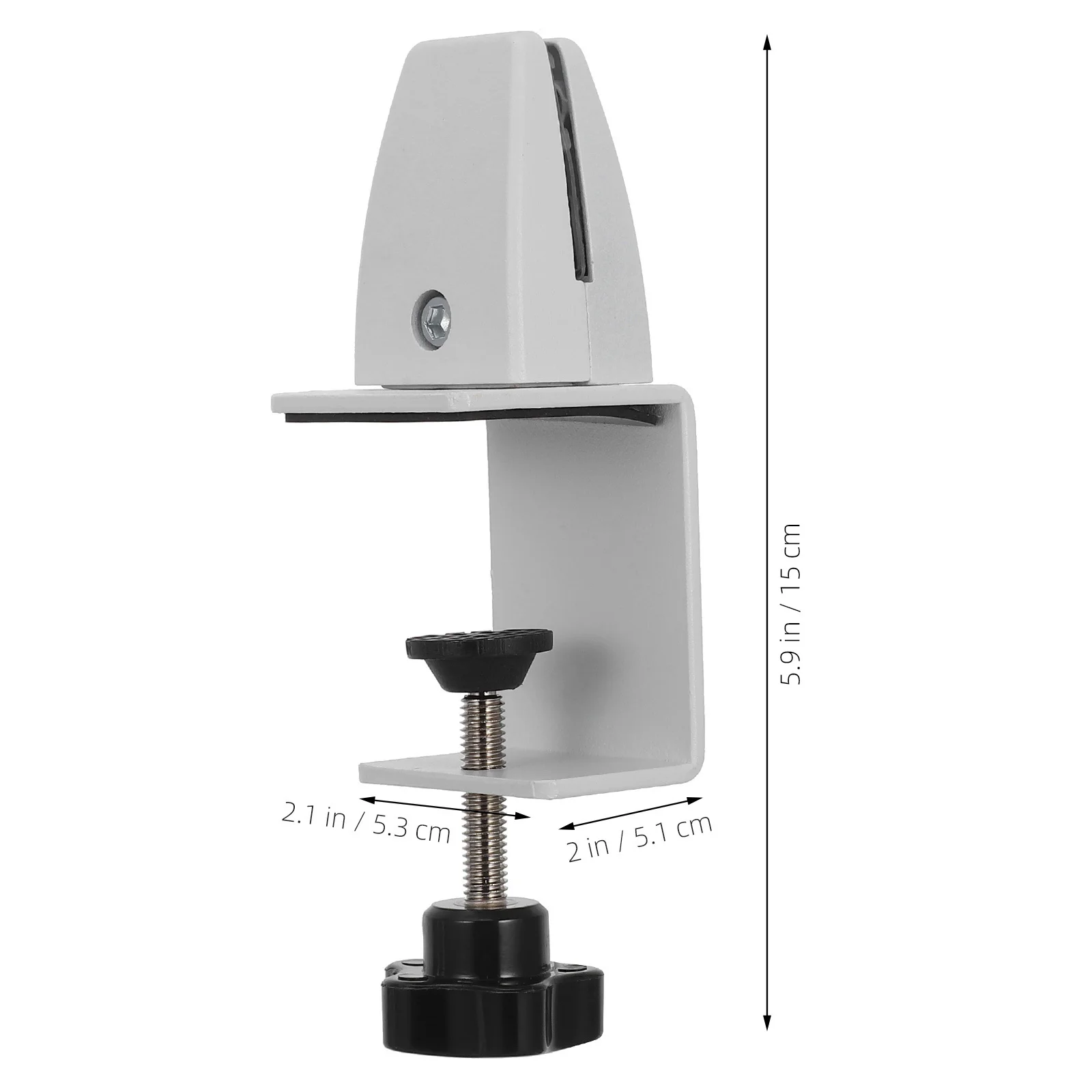 2Pcs Desktop Divider Clamp Thickened Aluminum Alloy Wear Resistant Rust Proof Adjustable Hole Free Installation for Office Home