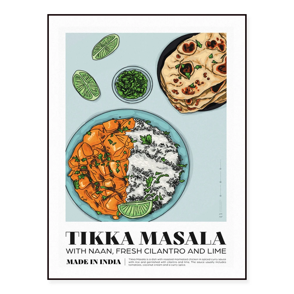 Taco, comida japonesa, sushi, Tikka Masala indio, tarta de fresa francesa, ilustración de decoración de cocina gourmet.