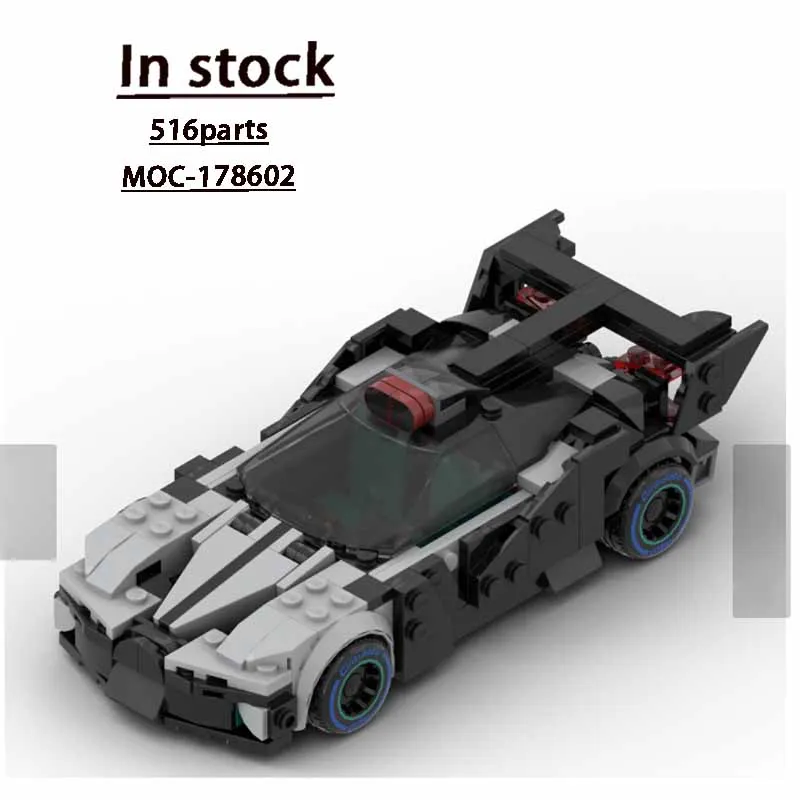 

MOC-178602 Новая модель строительного блока городского спортивного гоночного автомобиля, 516 деталей, игрушечный подарок для мальчиков, детей, дня рождения и Рождества