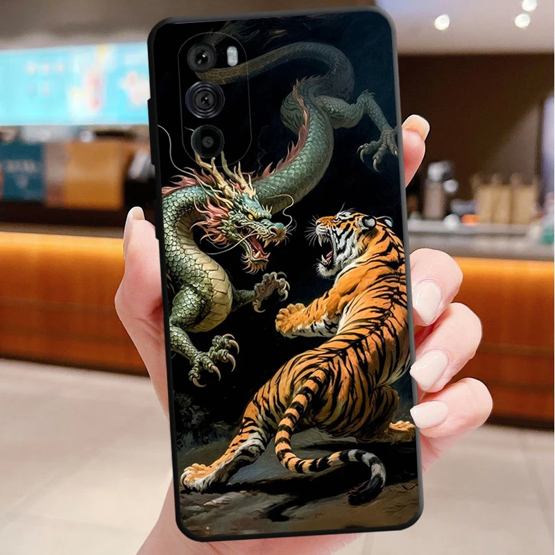 

Japanese tiger Art Funda Phone Case For Motorola Edge 50 40 Pro 60 50 40 30 Ultra Neo Fusion Moto G Play G Stylus G Power G