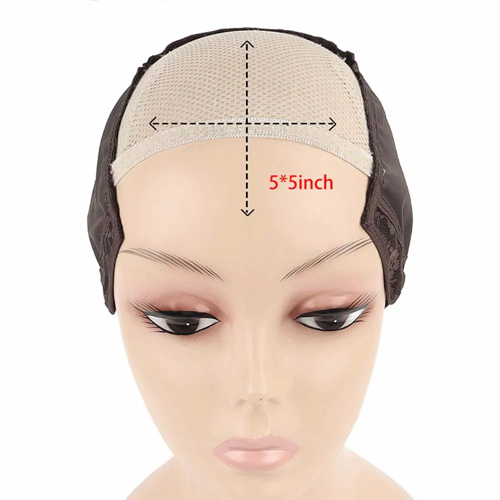 Коричневая U-образная шапочка для парика для изготовления парика 4*4 5*5 с кружевной застежкой и эластичной лентой, аксессуар для парика